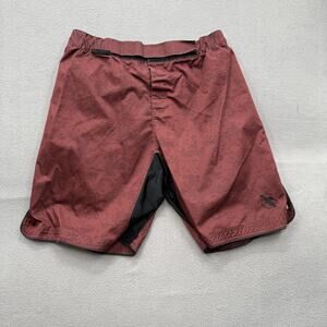 Hayabusa Fight Shorts Mens Large Red Black MMA Grappling Gym Workout